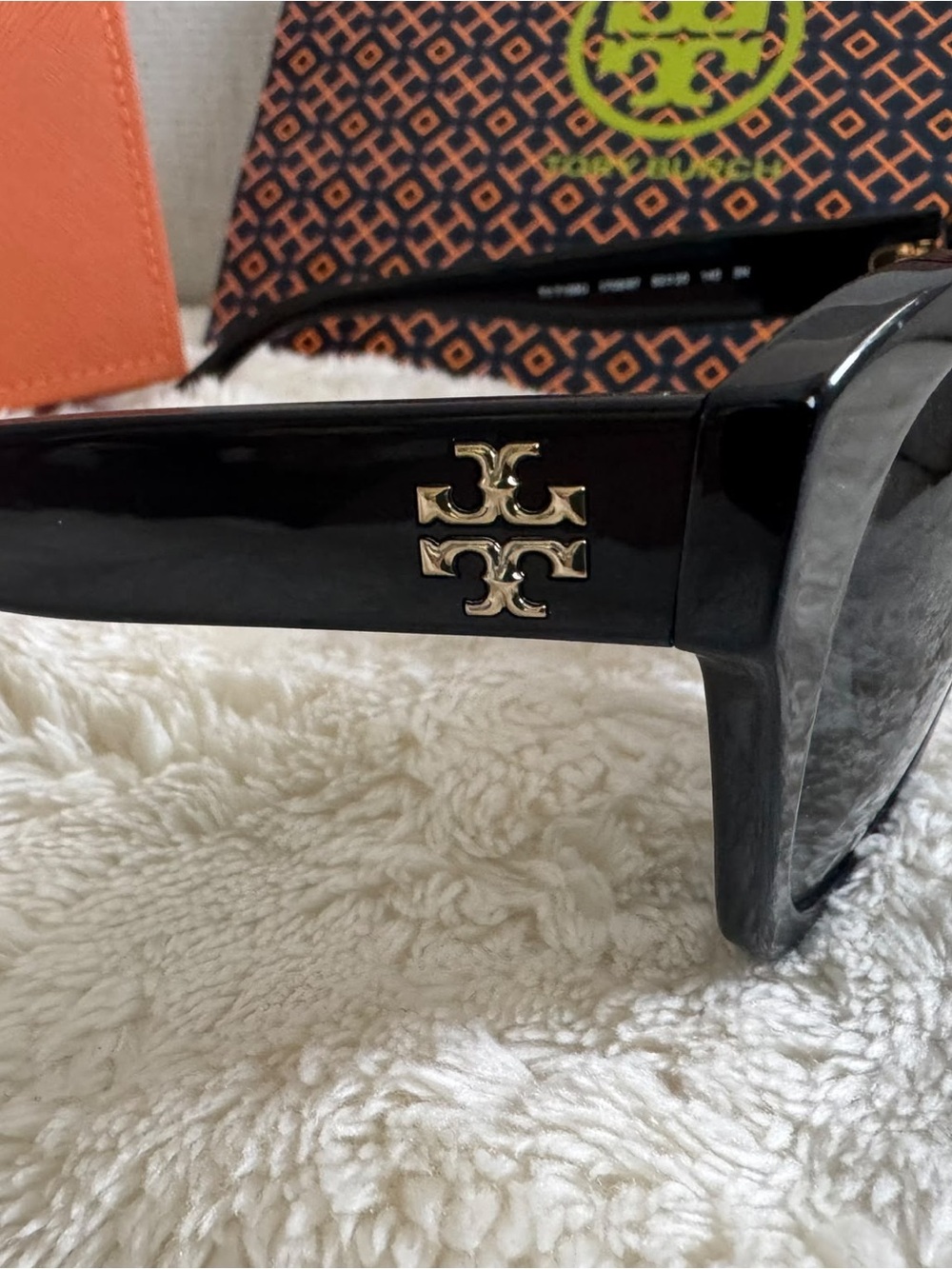 Tory Burch Black Sunglasses with Gold Logo Accent
